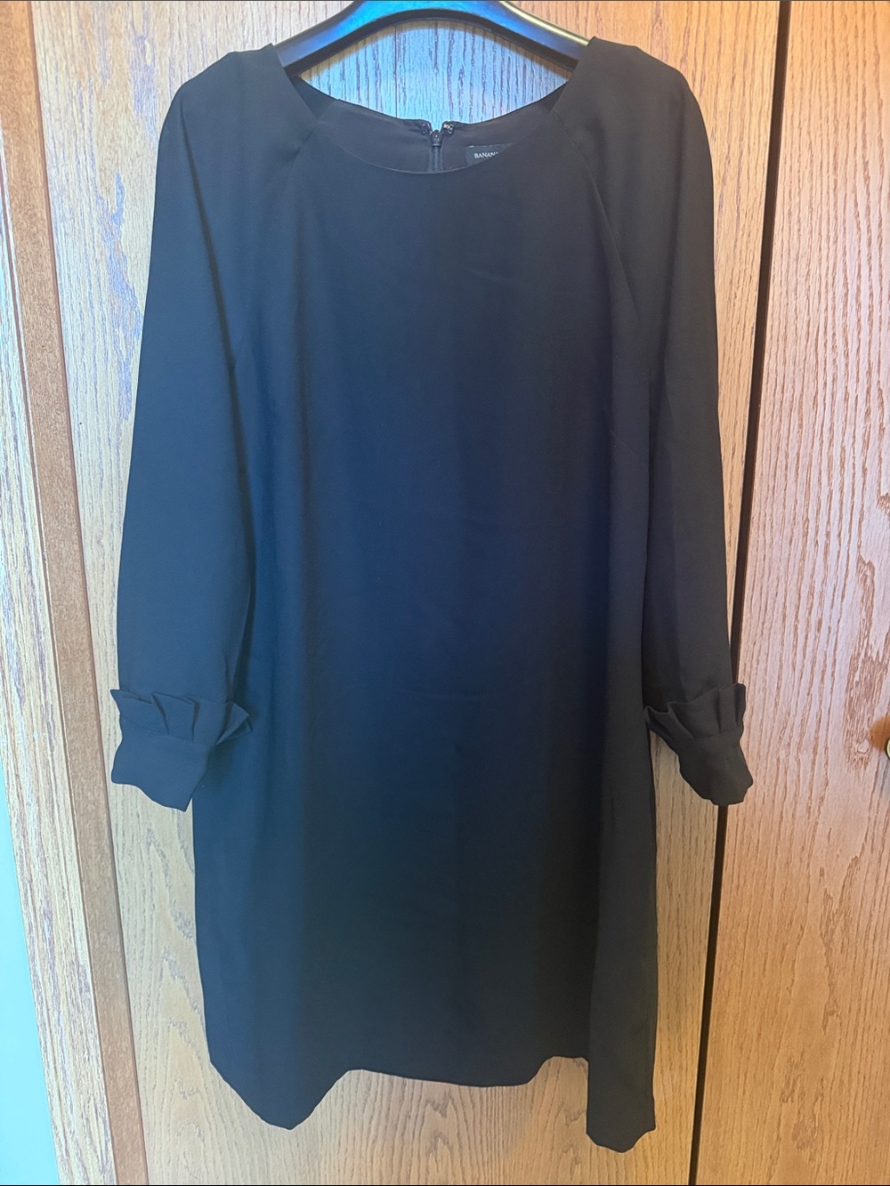 Banana Republic Black Long Sleeve Shift Dress